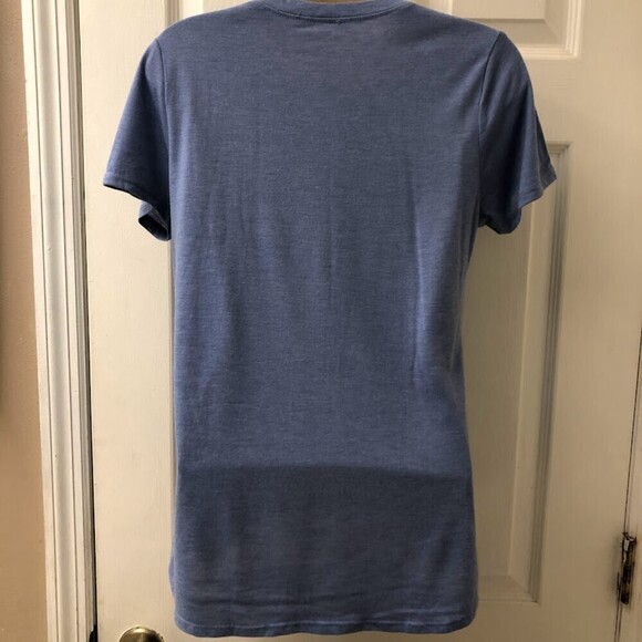 Vintage Disney Minnie Mouse Light Blue Women's Knit T-Shirt Small Graphic Tee - Picture 3 of 5